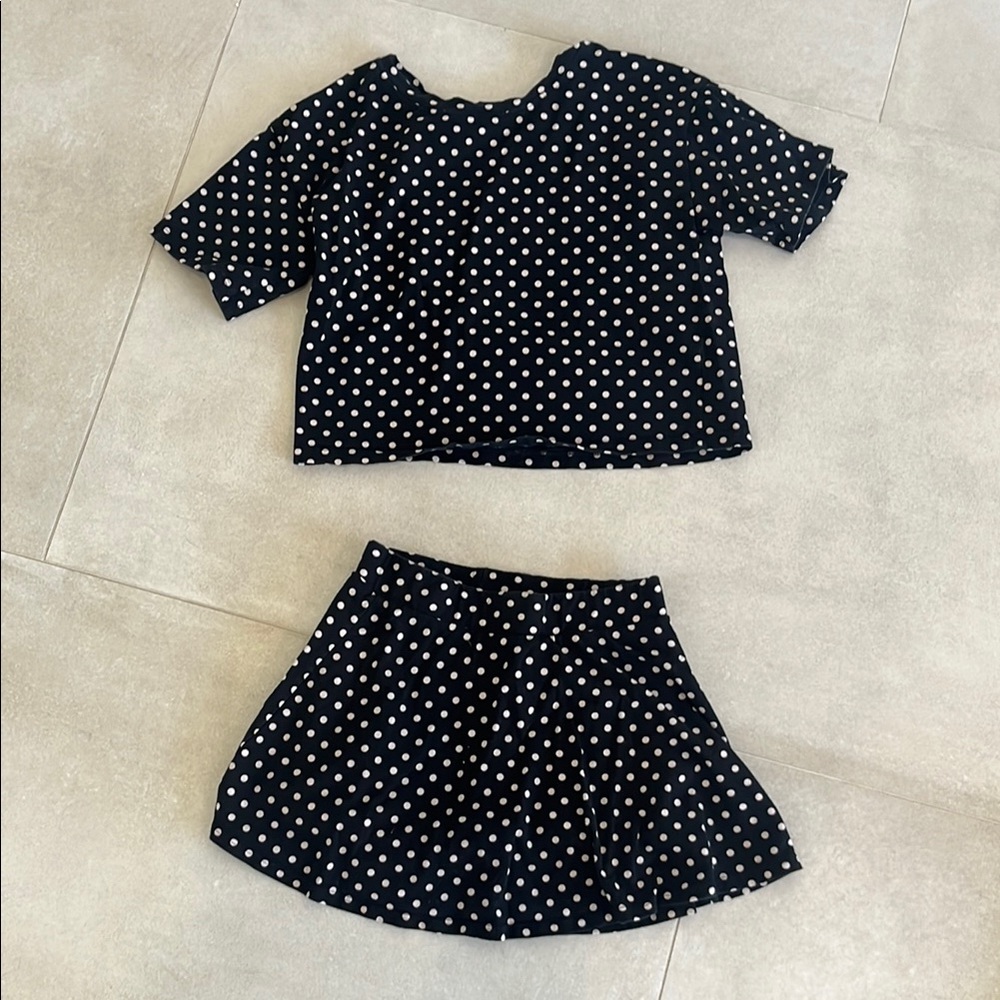 Polka Dot Kids Skirt and Top Set